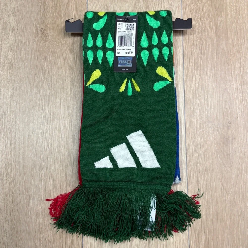 Adidas FIFA World Cup 26 Host Nations Scarf Multi Green Red Blue KE9641 NWT